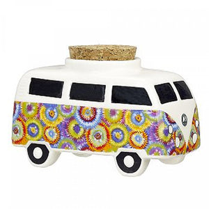 Vintage Ceramic Hippy Van Jar
