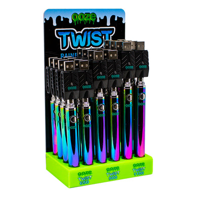 Ooze Twist Rainbow 510 Thread Batteries w/Charger