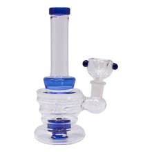 Blue Classic glass Bong 7"