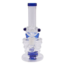 Blue Classic glass Bong 7"