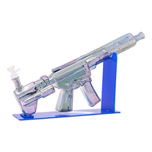 Machine Gun 21" Metallic Glass Bong With Stand
