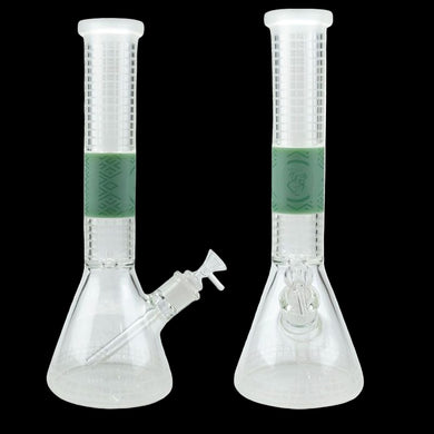14″ 7MM Sand Blasting Heart Beaker Glass Bong