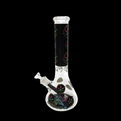 14″ 7MM Good Bad Weed License Glass Bong