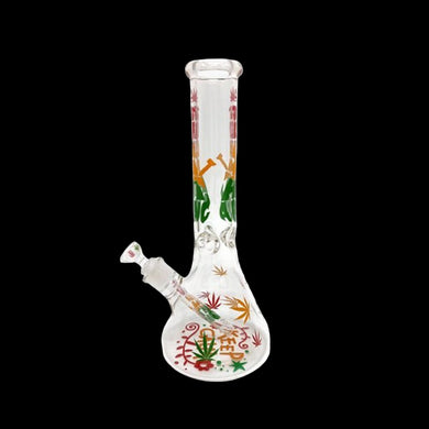 14″ 7MM Keep Calm Design Glass Bong