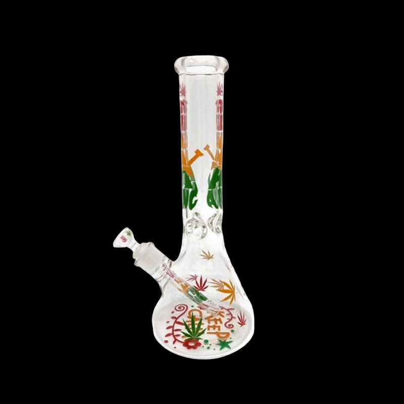 14″ 7MM Keep Calm Design Glass Bong