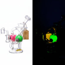7" Cheech Glass Glow in the Dark Recycler Rig
