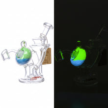 6" Cheech Glass Glow in the Dark Recycler Rig