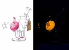 6" Cheech Glass Glow in the Dark Recycler Rig