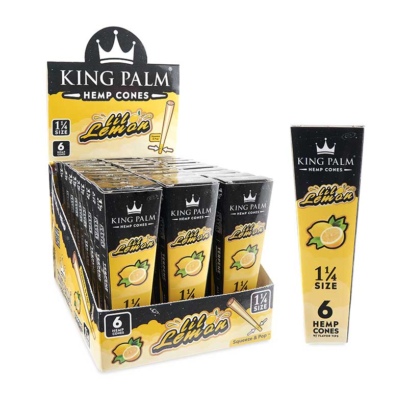 King Palm 1 1/4 Size Hemp Cones (6pk)