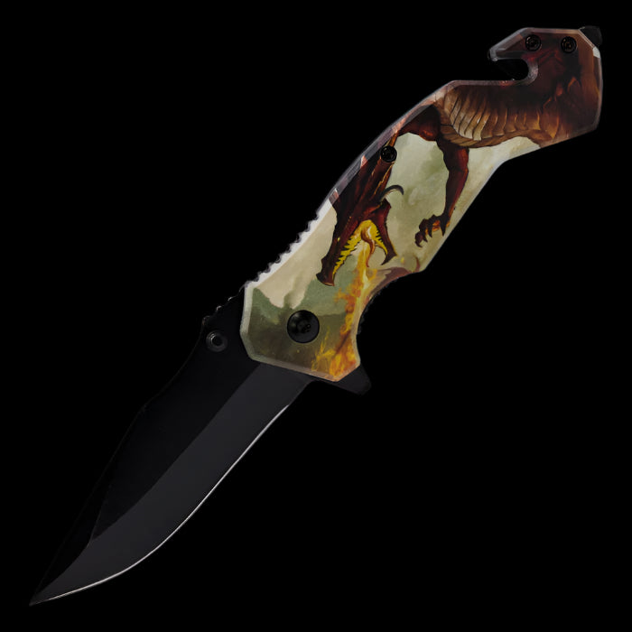 Fiery Draconian Creature Knife