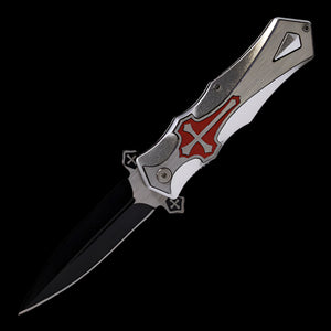Iconic Metallic Cross Foldable Knife
