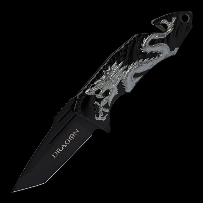 Oriental Dragon Pattern Foldable Knife