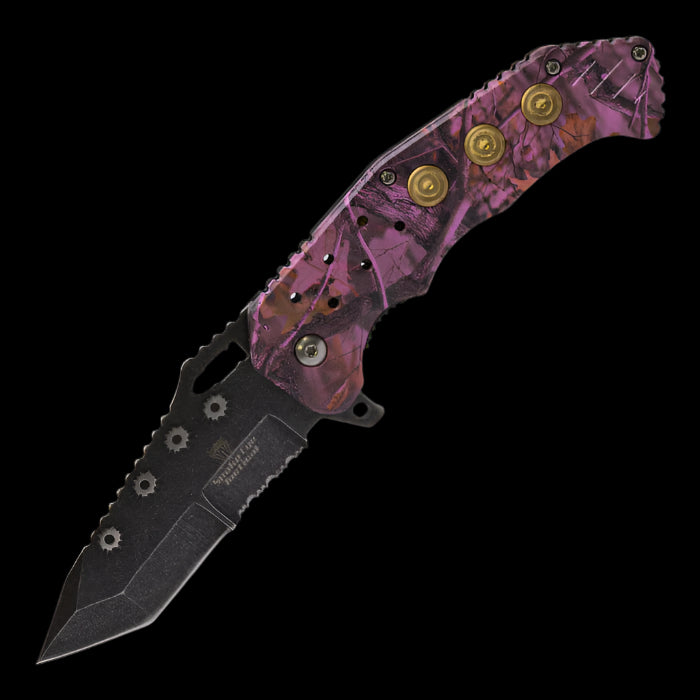 Pink Forest Pattern Foldable Knife