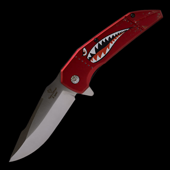 Red Shark Mouth Foldable Knife