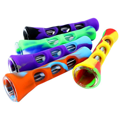 Silicone and Glass 2-Piece Chillum - 3.5