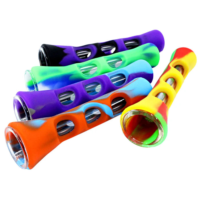 Silicone and Glass 2-Piece Chillum - 3.5