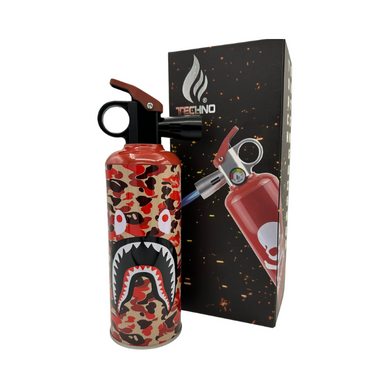 Techno Fire Extinguisher Torch Lighters Red Camo
