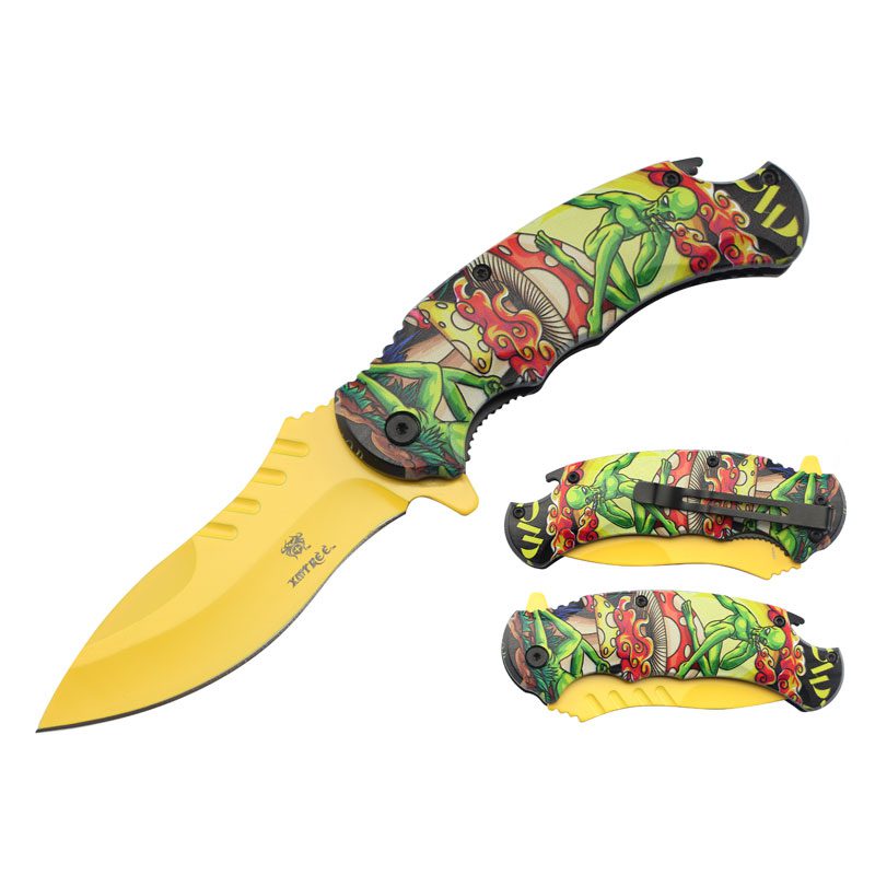 Alien Mushroom 8.8″ Pocket Knife