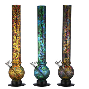 17.5" Assorted Acrylic Bubble Base Bongs