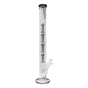24" Ganjavibes Four Perc Straight Tube
