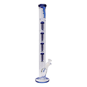 24" Ganjavibes Four Perc Straight Tube