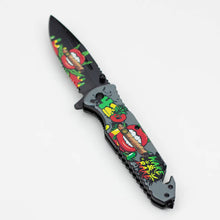 8.5" Lips Design Folding Knife w/Belt Cutter
