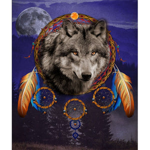 Wolf Dreamcatcher Queen Sized Blanket