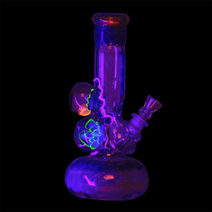 Colorful Crystalline Glow In The Dark Bong/Dab Rig -SmokeDay