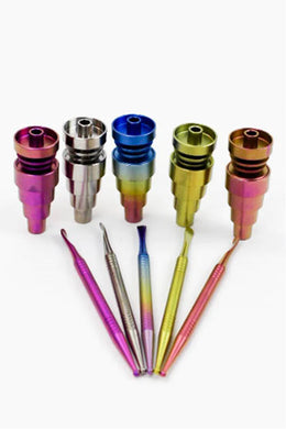 6-in-1 Titanium Domeless Nail & Dabber Set