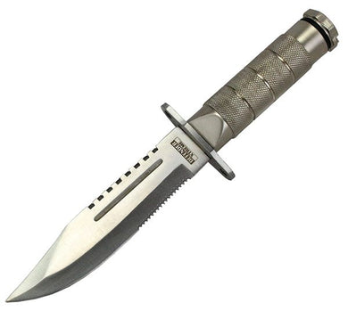 8.5″ Defender Xtreme Heavy Duty Silver Mini Survival Knife