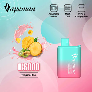 Vapeman B6000 Disposable Vaporizers <font color=ff0000>~<i>IN STORE ONLY</i></font color>