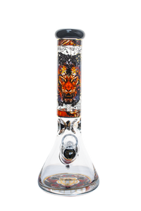 13" 9mm Cheech Glass Tiger Beaker Bong