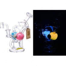 7" Cheech Glass Glow in the Dark Recycler Rig