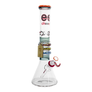 14" Cheech Glass Multicolor Rings Beaker Bong