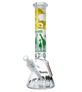 15" Cheech Glass 7mm Sandblasted Safari Beaker Bong
