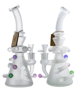 The Purple Force - 11 Faberge Recycler Bong/Dab Rig - Milky