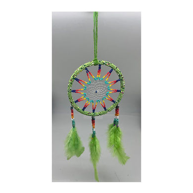 Handmade 4″ Wall hanger Beaded Round
