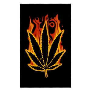 Flames Leaf Flag