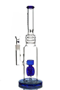 16" Gangster Glass Stemless Hollow Barrel Perc Bong