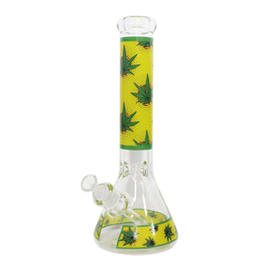 14" Leaf Infyniti Glass Beaker Bong