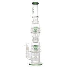 21.5" H2O Glass Stemless Double Mushroom Tree Perc Bong