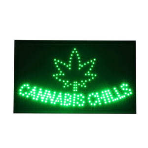 LED "Cannabis Chills" Light Sign