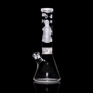 14" Milky Way Glass Midnight Beaker Bong