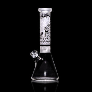 14" Milky Way Glass Beehive Beaker Bong