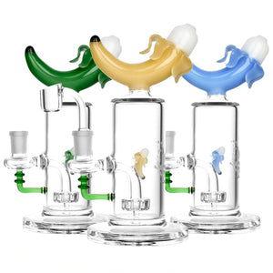 8" Pulsar Glass Banana Rig With Disc Perc