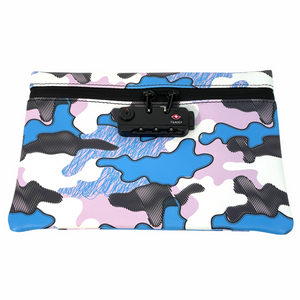 Locking Printed Smell Proof Zip Envelope - 9.6" by 6.7" - Camo Clouds