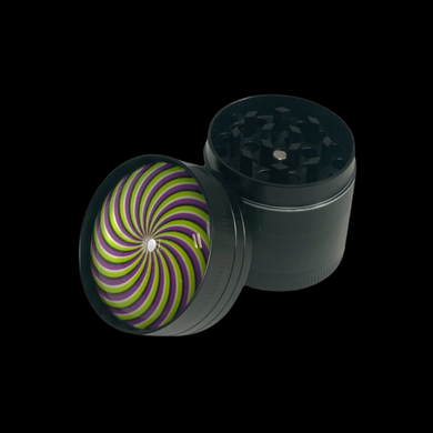 Twister 40mm 4 pc Swirl Grinder - Purple/Green Swirl