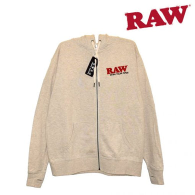 RAW Zip-Up Sand Hoodie