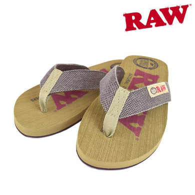 Raw Red and Brown Flip Flop Sandals
