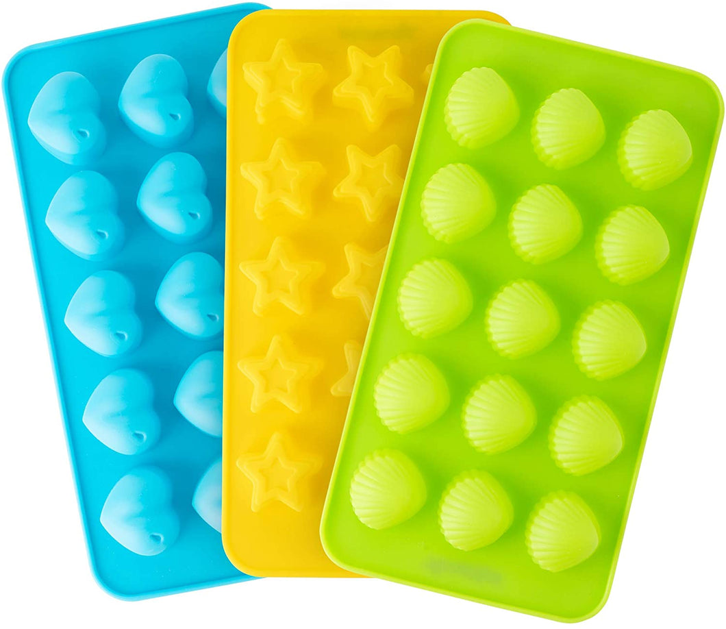 Hearts, Shells, Stars Silicone Candy Mold Set